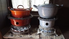 Petroleumstel in een van de huisjes